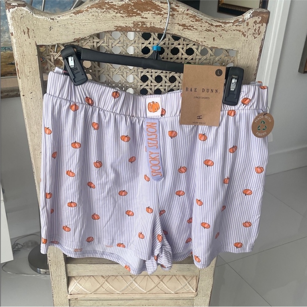 NWT set of 2 medium Rae Dunn Women's Halloween themed pajama shorts 🎃